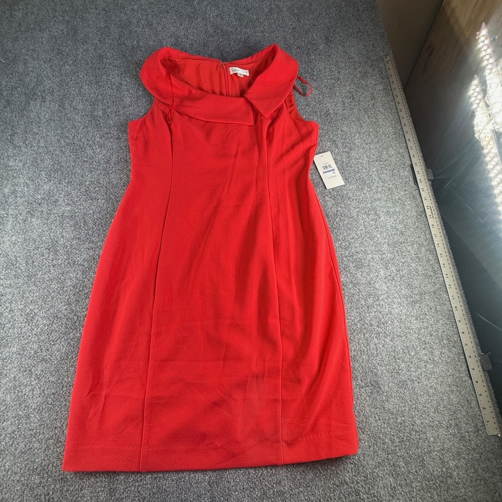 Harper Rose Red Portrait Collar Sleeveless Sheath Dress HROM2760 Womens Size 18